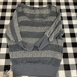 Dusty Blue Striped Sweater.